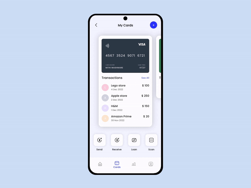 JPay : Add new card animation banking best shot branding credit design fintech graphic design illustration inspiration inspiring interaction latest motion graphics payment trending ui uidaily user research ux