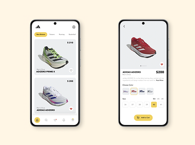 Adidas : Add to cart concept adidas app banking best app best shot branding design e commerce fintech illustration interaction latest motion nike payment shoe trending ui ux website