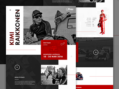 Kimi Raikkonen biography cars f1 ferrari formula 1 grand prix kimi raikkonen motor racing ui design web design