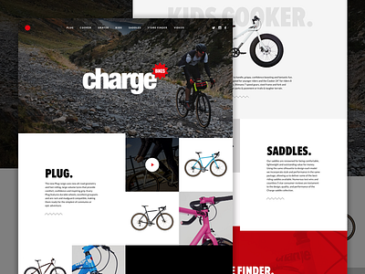 Charge Bikes bikes biking charge cycling mountain bikes mtb road bikes sport ui design web design