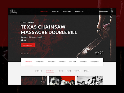 Theatre Homepage Concept 2.0