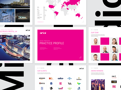 MGS | Practice Profile brand branding colour creds doc document graphics keynote logo pink pitch print profile