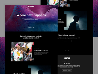 Lush | Labs Landing Page