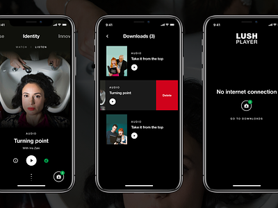 Lush | Player Offline Listening app audio downloads lush offline player video