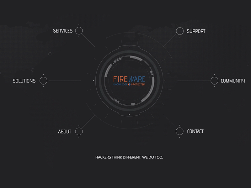 Fireware animation animation dark web date hacker hub ui ux web