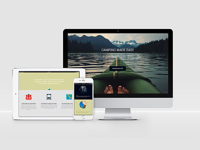 Fun responsive template for an app app camping responsive template ui visual