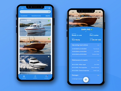 Boat Reservation App app blue bluish boat design iphone iphone 10 mobile mobile app mobiledesign reservation reservations ui