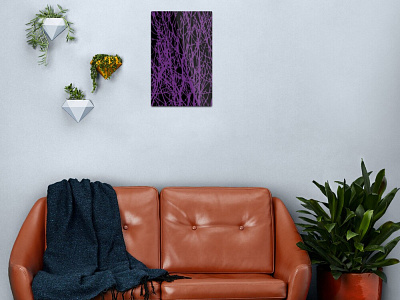 Artistic Purple Metal Print Wall Art art artistic curves fashion furniture lines metal picture print purple seamless violet wall