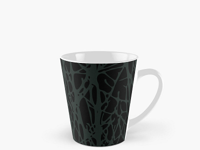 Green and Black Tall Mug artistic black camo camouflage curves design graphic green lines mug online pattern seamless shop shopping store styled