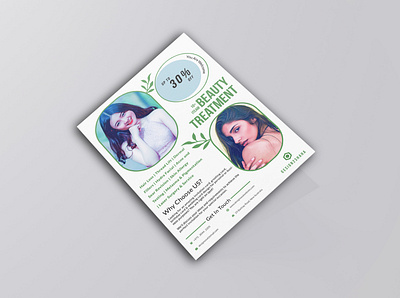 Beauty flyer design. massage therapy
