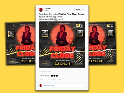 Event flyer Design For twitter Post