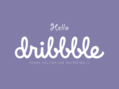 Hi Dribbble !!!