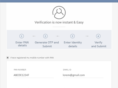 Verification process progress bar steps ui design verification