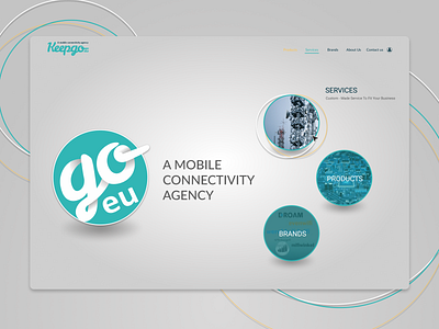 Keepgo.eu mobile agency web interface concept 3d branding figma logo ui ux