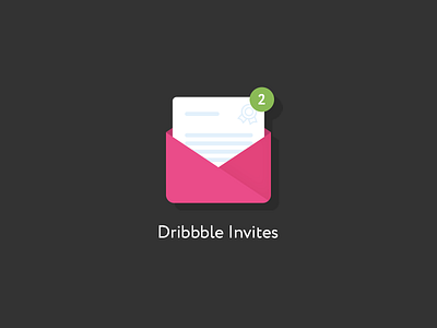 2× Dribbble Invites dribbble flat invites mail