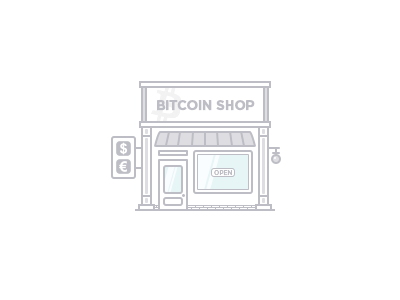 Bitcoin Shop bitcoin crypto eur icon lines shop usd vector