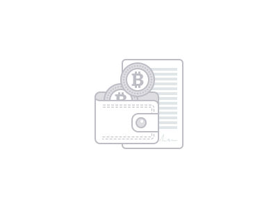 Bitcoin Wallet bitcoin crypto lines vector wallet