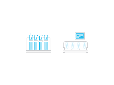 Industry Icons chemistry furniture icons industry lines vector