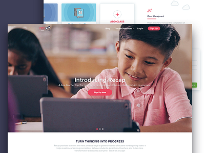 Landing page Letsrecap.com design landing recap ui web