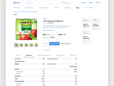 Product Details account add to cart menu pallet product details product page ui ux