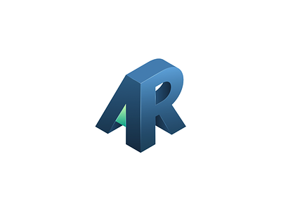 AR Logo wip a augmented letters logo r vector