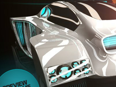 racer B 3d flash futuristic hyper realism maya racing game