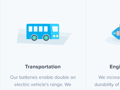 Illustrations for battery use