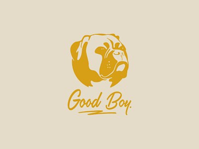 Good Boy boxer brand branding design dog illustration logo typography