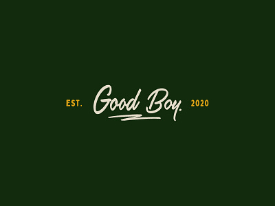 Good Boy brand branding design logo typography vintage