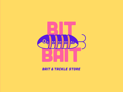 Bit Bait bait brand branding design fish illustration logo