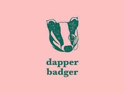 Dapper Badger animal badger brand branding design illustration logo