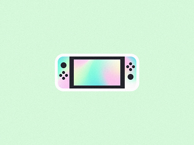 Nintendo Switch design flat geometric illustration vector