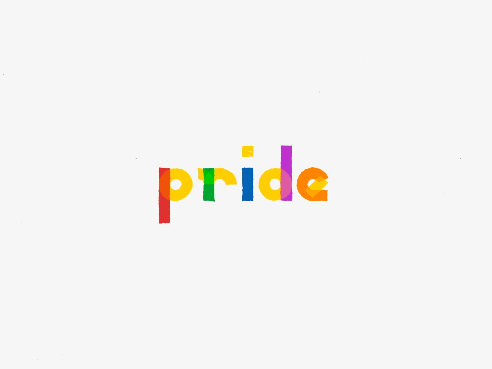 Pride animation design flat geometric geometry illustration logo loop typography