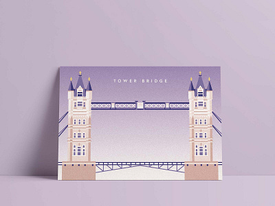 Tower Bridge architecture art bridge building design flat geometric geometry illustration london print tower tower bridge