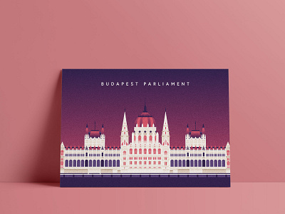 Budapest Parliament architecture art budapest design flat geometric geometry illustration parliament print