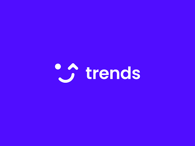 Trends logo design emoji geometric illustration logo logo design series show smiley trends tv vector web show wink