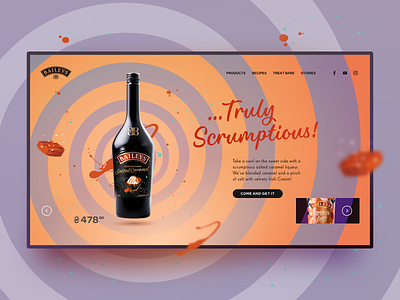 Salted Caramel #01 – Concept alcohol baileys concept design promo site ui web web-design website