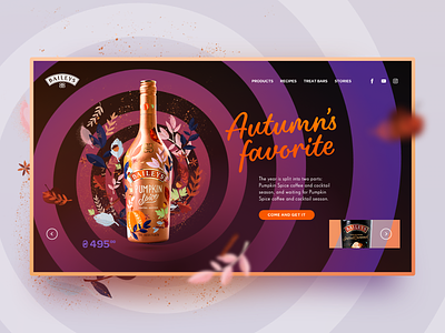 Pumpkin Spice #02 – Concept alcohol baileys concept design site ui web web-design website