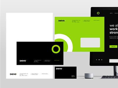 DIEVO Agency • Rebranding branding graphic design identity logo rebranding redesign stationary typorgraphy