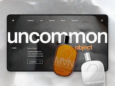 CDG2 Man • Web • Concept concept fragrance parfums promo site web web design