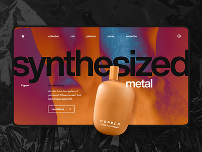 Copper • Web • Concept concept fragrance parfums promo site web web design