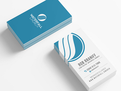 Waterfall Church Business Card branding business card identity