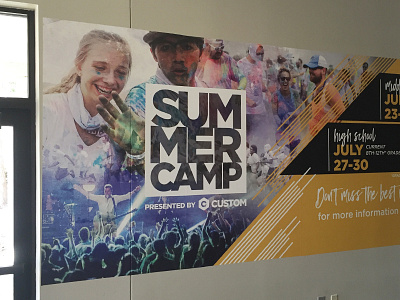 Custom Summer Camp Wall Install branding signage wall vinyls