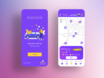 Ride&Ride Car Rental App Design