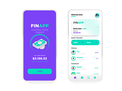 FINAPP Financial App Design adobe xd app design figma graphic design mobile app ui user experience user interface ux