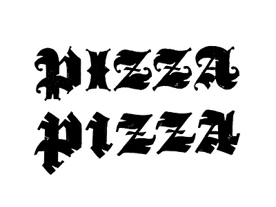 Pizza Pizza calligraphy customtype handlettering lettering logo logotype type typemate typography