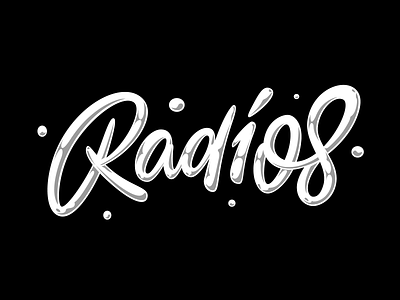 Radio108 app calligraphy customtype handlettering lettering logo logotype radio type typemate typography
