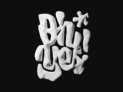 OhYes 3d 3d blender customtype lettering logo type typeface typemate typography