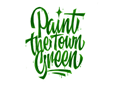 Paint the Town calligraphy customtype lettering logo logotype typemate typography