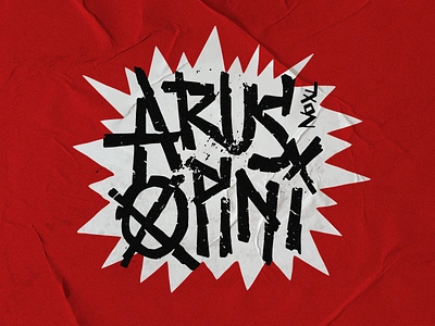 Arus Opini customtype lettering logo logotype punk punkrock typemate typography